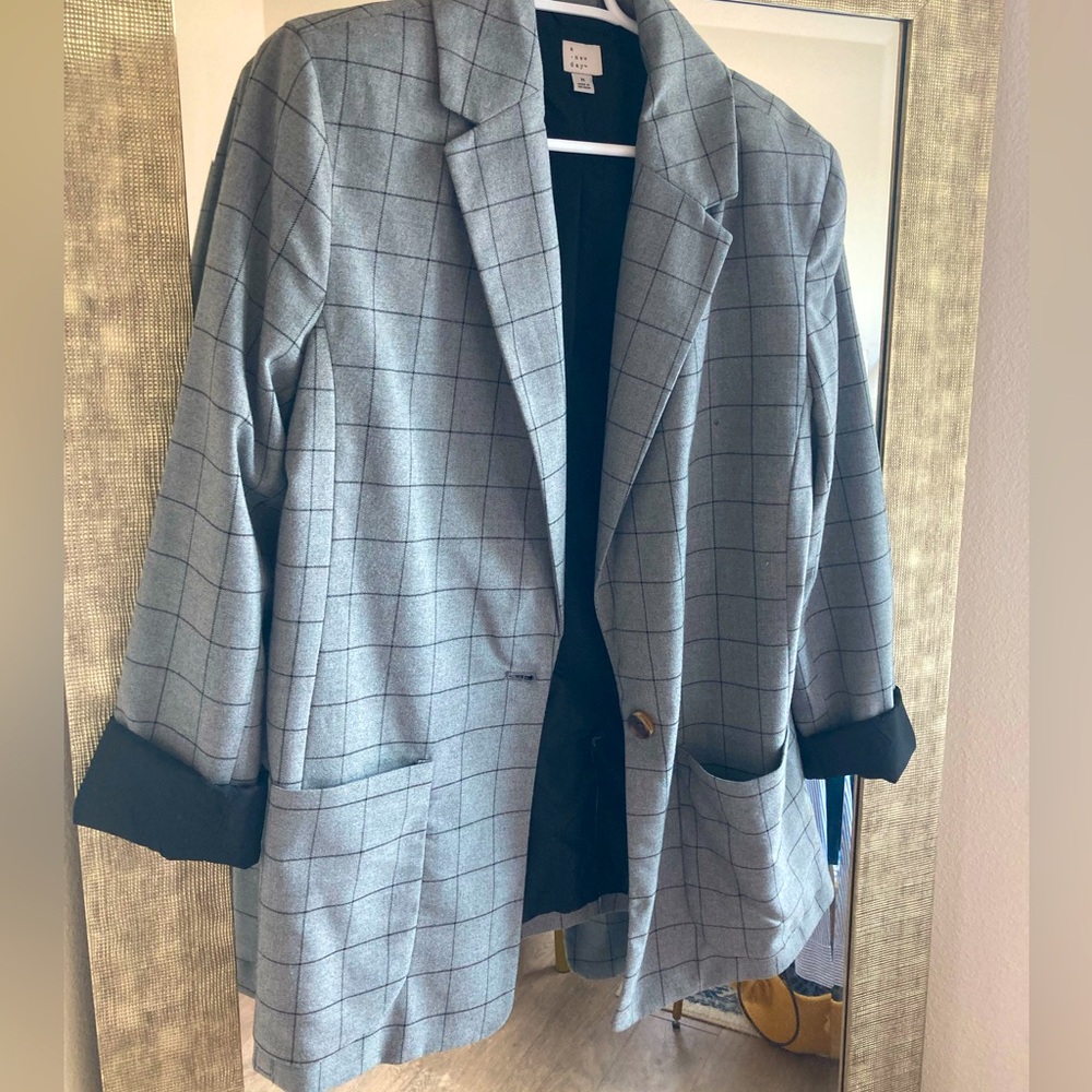 Grey Oversized blazer